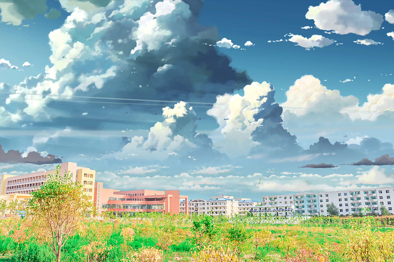 中北大学动漫设计 天空为幕，创意翱翔